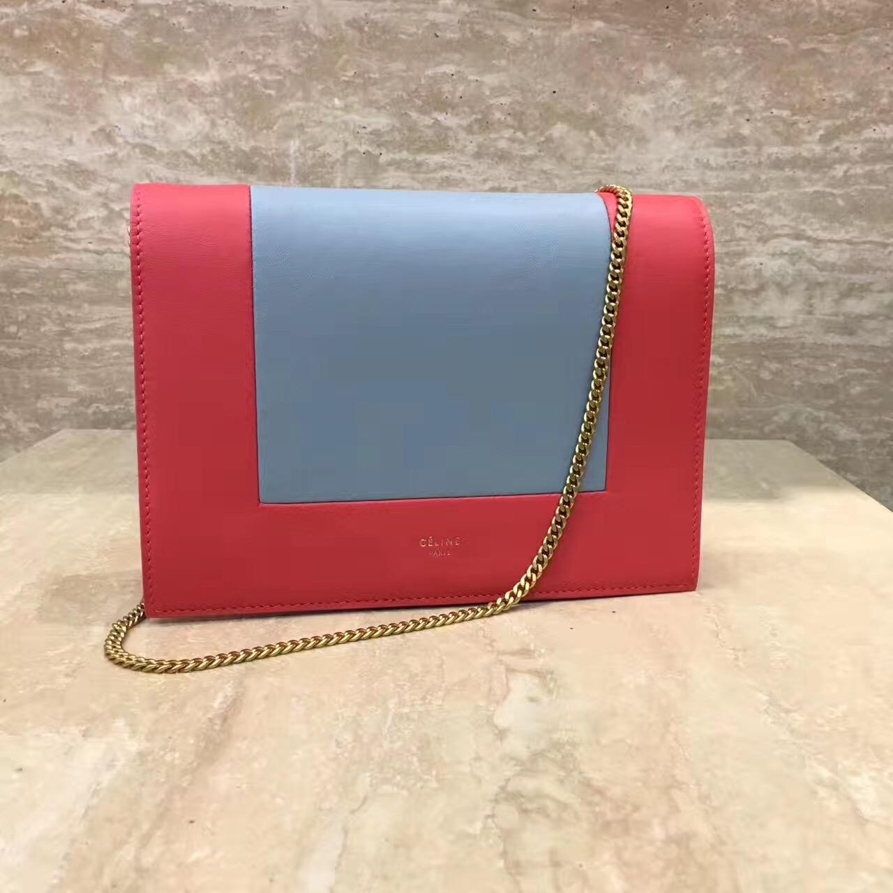 17年春夏新作★CELINE スーパーコピー★frame evening clutch chain ポピー＆クラウド 107773AO4.27AC